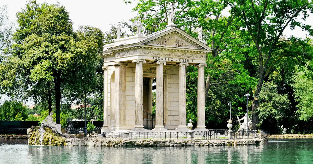 asklepios tempel - tempio di esculapio - villa borghese park