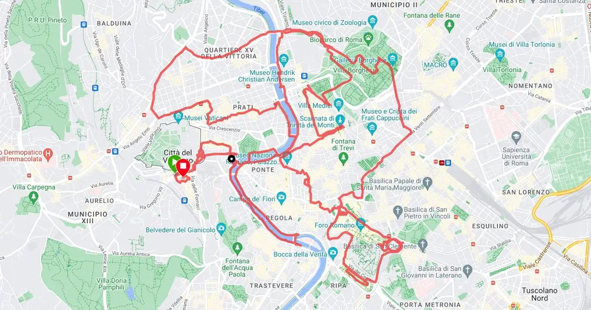 laufstrecke cityrun rom