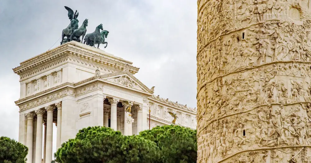 trajansäule und vittoriano