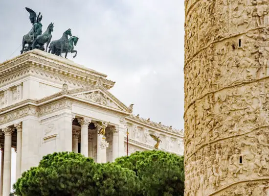 trajansäule und vittoriano